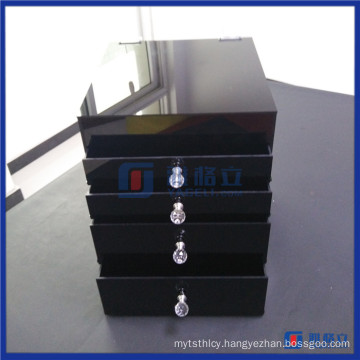 Wholesale Custom Black Acrylic Cosmetic Makeup Organizer